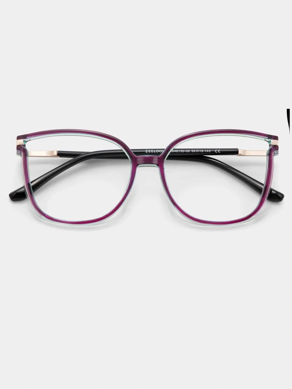 Effortlessly Stylish Women's Purple Fashion Glasses